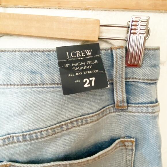 J. Crew Factory NWT Orion Blue 10" High-Rise All-Day Stretch Skinny Jean Size 27 - Picture 4 of 9